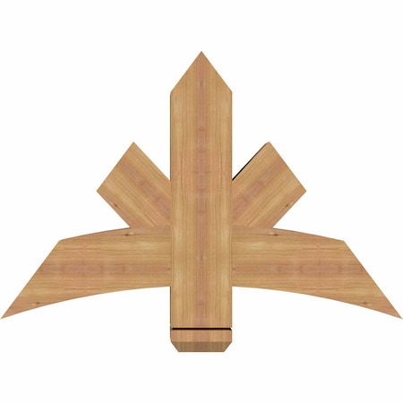Ekena Millwork Alberta Smooth Timber Gable Bracket, Western Red Cedar, 36"W x 24"H x 5 1/2"D x 5 1/2"F, 16/12 Pitch GBW036X24X0606ALB00SWR